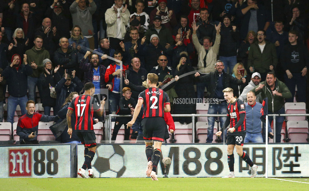 Bournemouth beats Crystal Palace 2-1 on late penalty in EPL