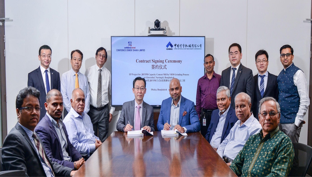 Confidence cement signs contract with Chinese machine supplier for new project