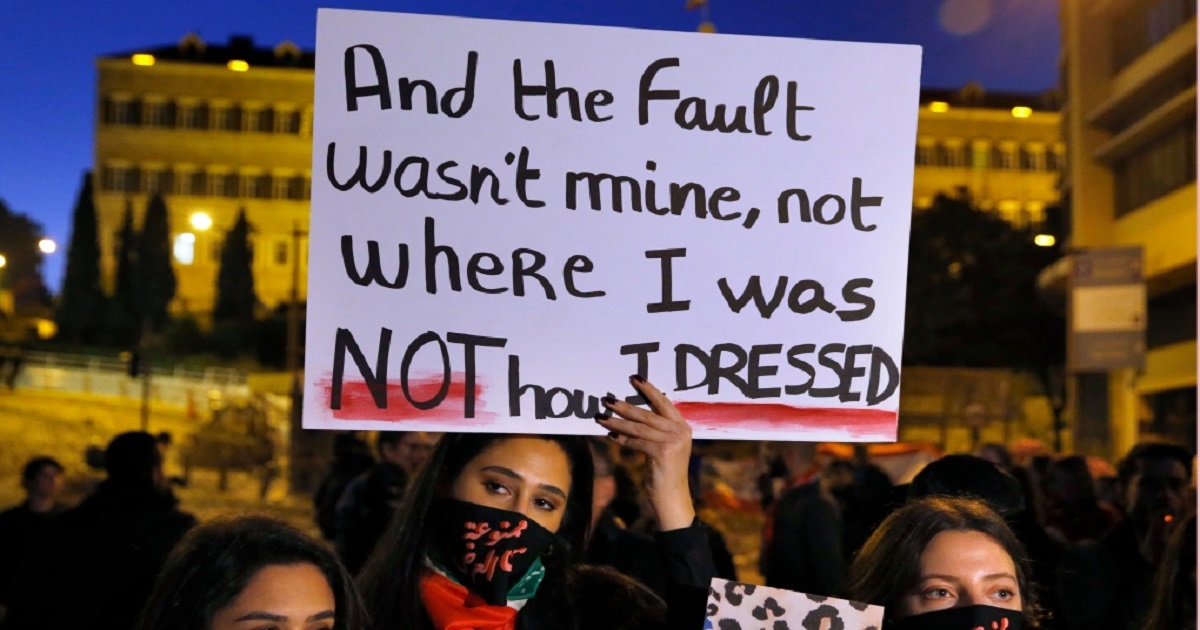 Lebanese women march in Beirut against sexual harassment