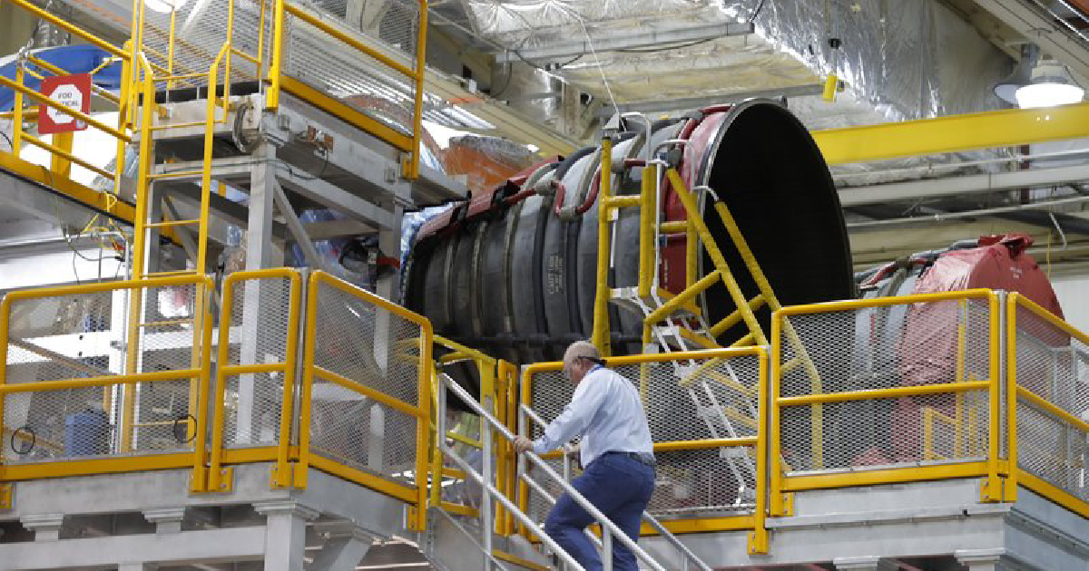 NASA chief gets latest look at new moon rocket