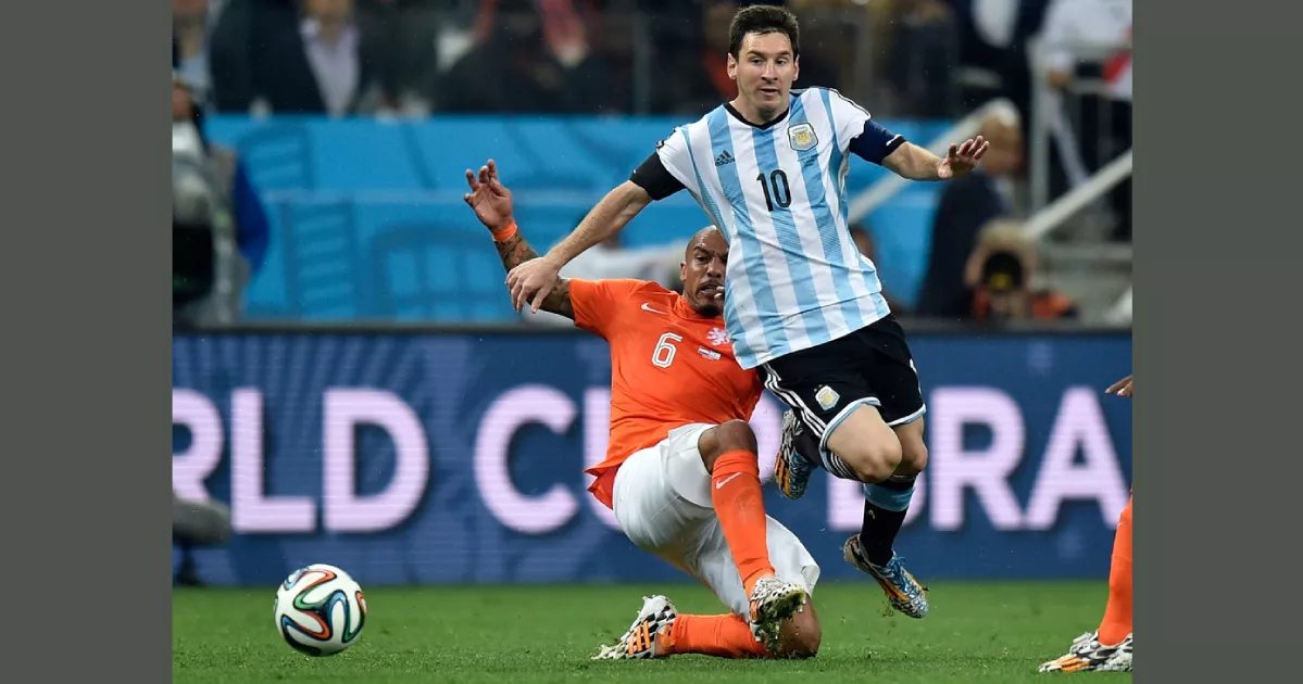 Photos of Lionel Messi at 6 World Cups from 2006