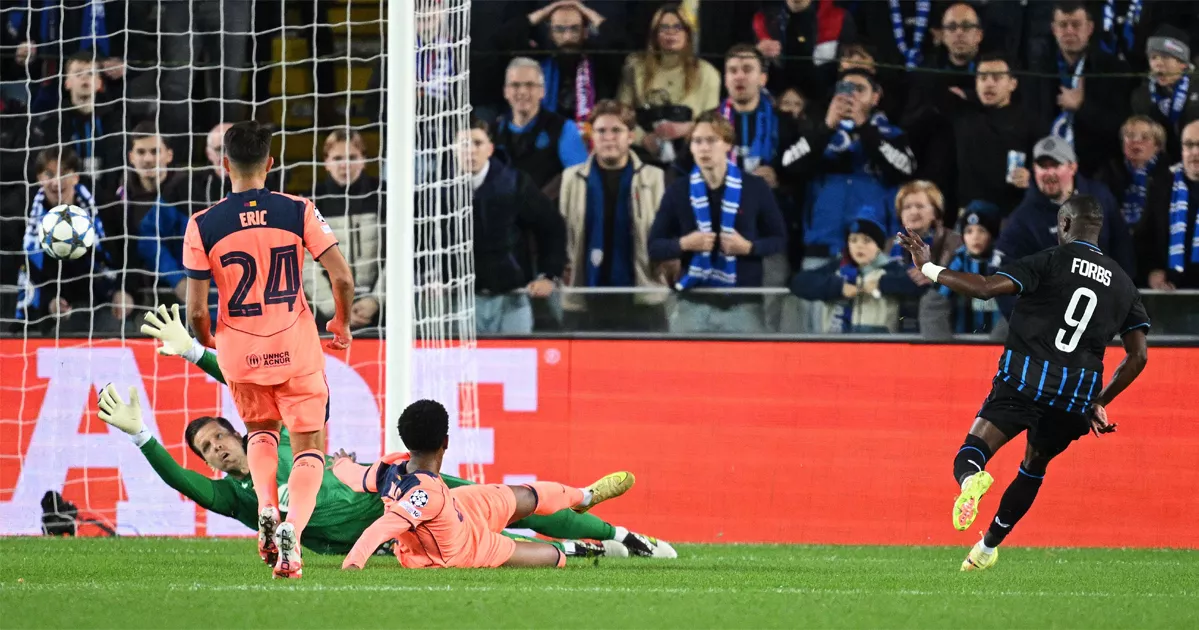 Barcelona held 3-3 by Club Brugge after another defensive nightmare