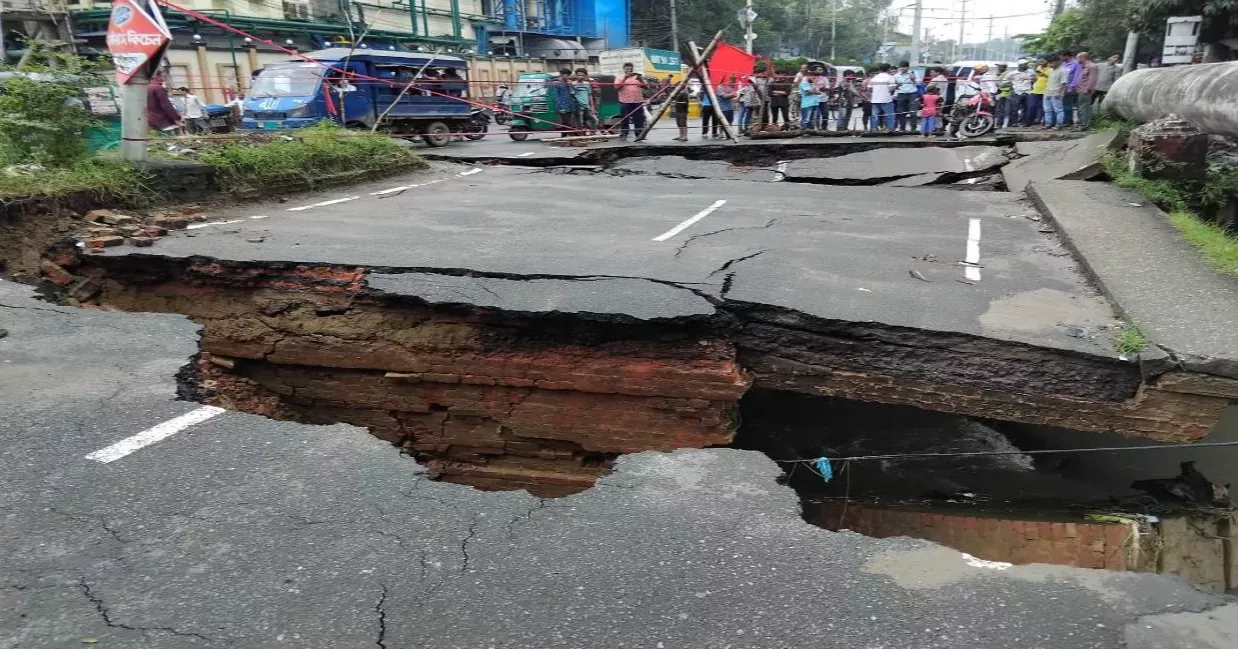 Ctg’s Oxygen Road partially shut after rain-induced collapse