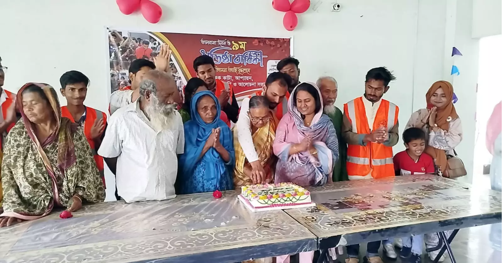 Songs, flowers  and smiles light up Narail old-age home