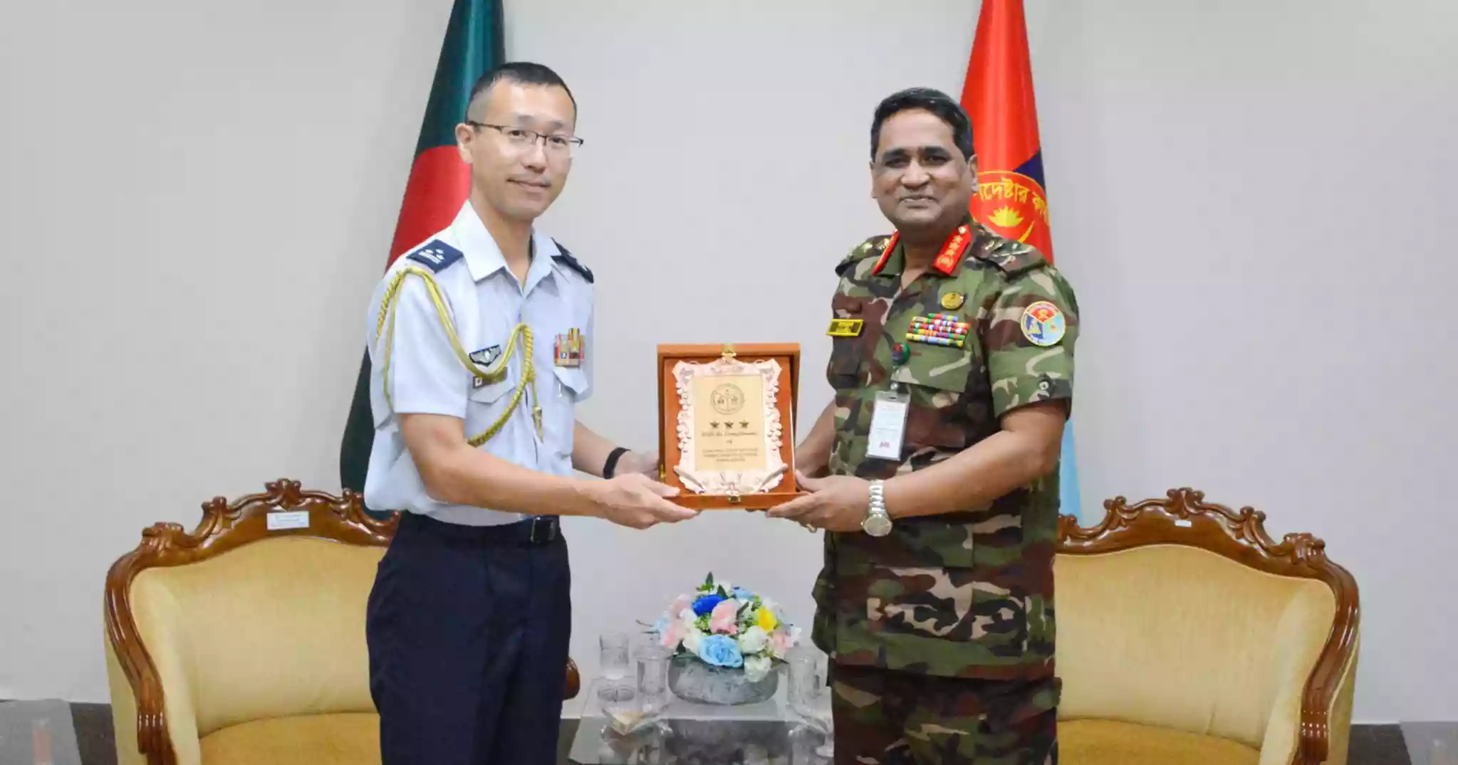 Non-resident Air Attache of Japan calls on Principal Staff Officer  of Armed Forces Division (AFD)