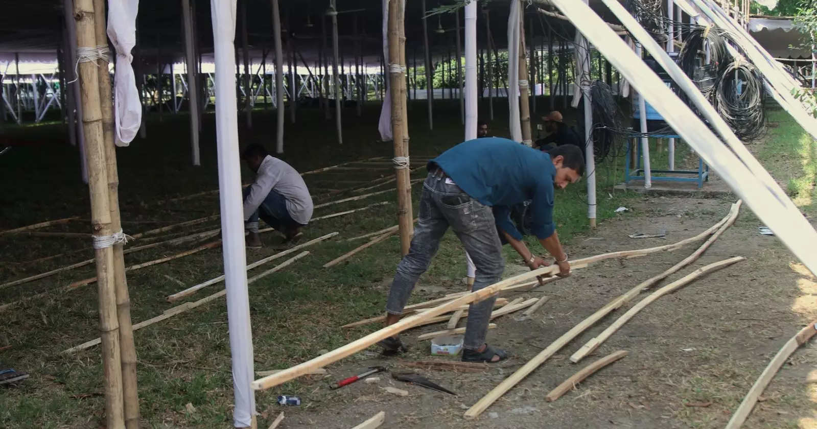 Preparations underway at National Eidgah for Eid-ul-Fitr prayers
