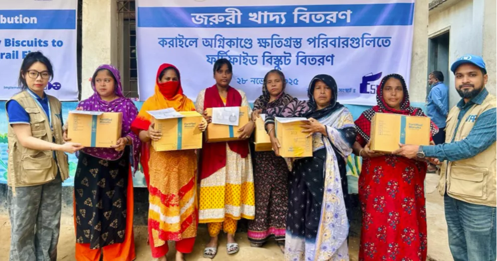 WFP provides emergency food aid to Korail fire-hit families