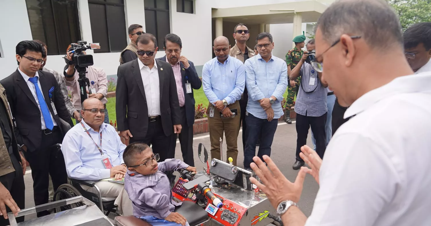 PM rides ‘smart car’ built by specially-abled youth
