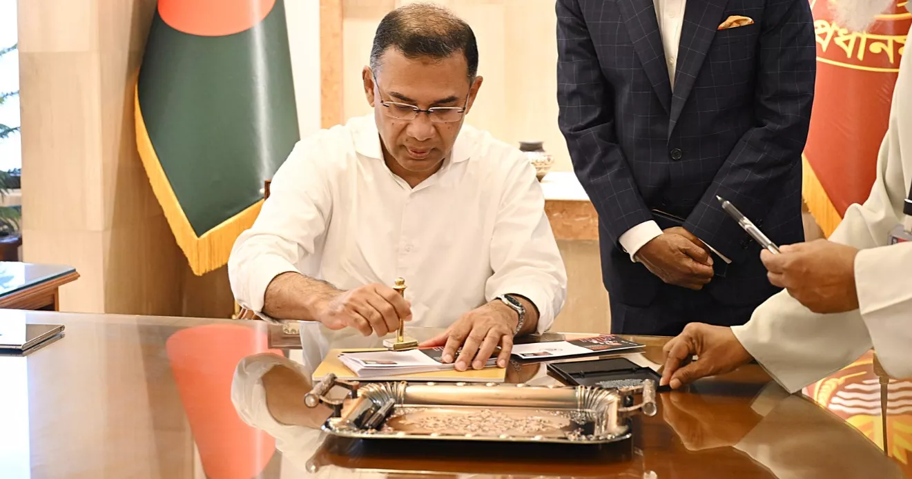 PM Tarique unveils stamps marking Mother Language Day