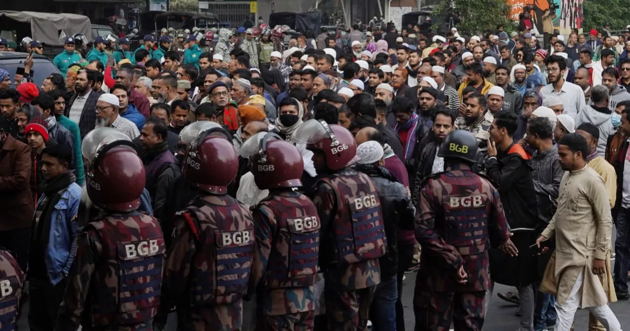 Through cold and fog, mourners gather to bid farewell to Khaleda