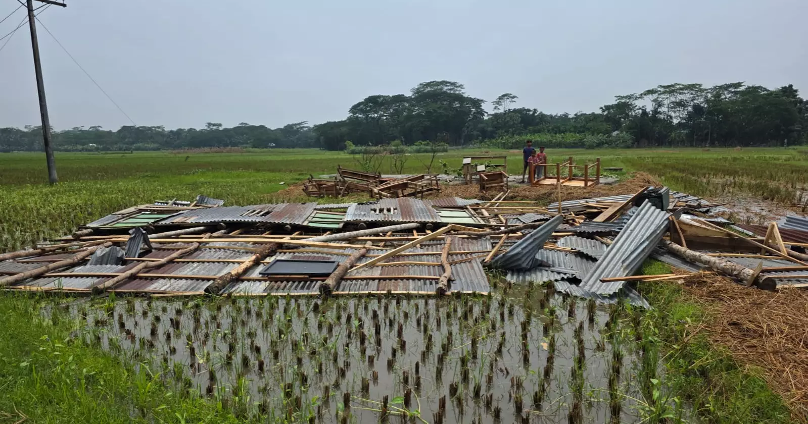 Over 50 homes damaged as storm hits Bhola