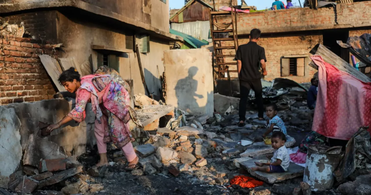 Korail slum fire Bangladesh