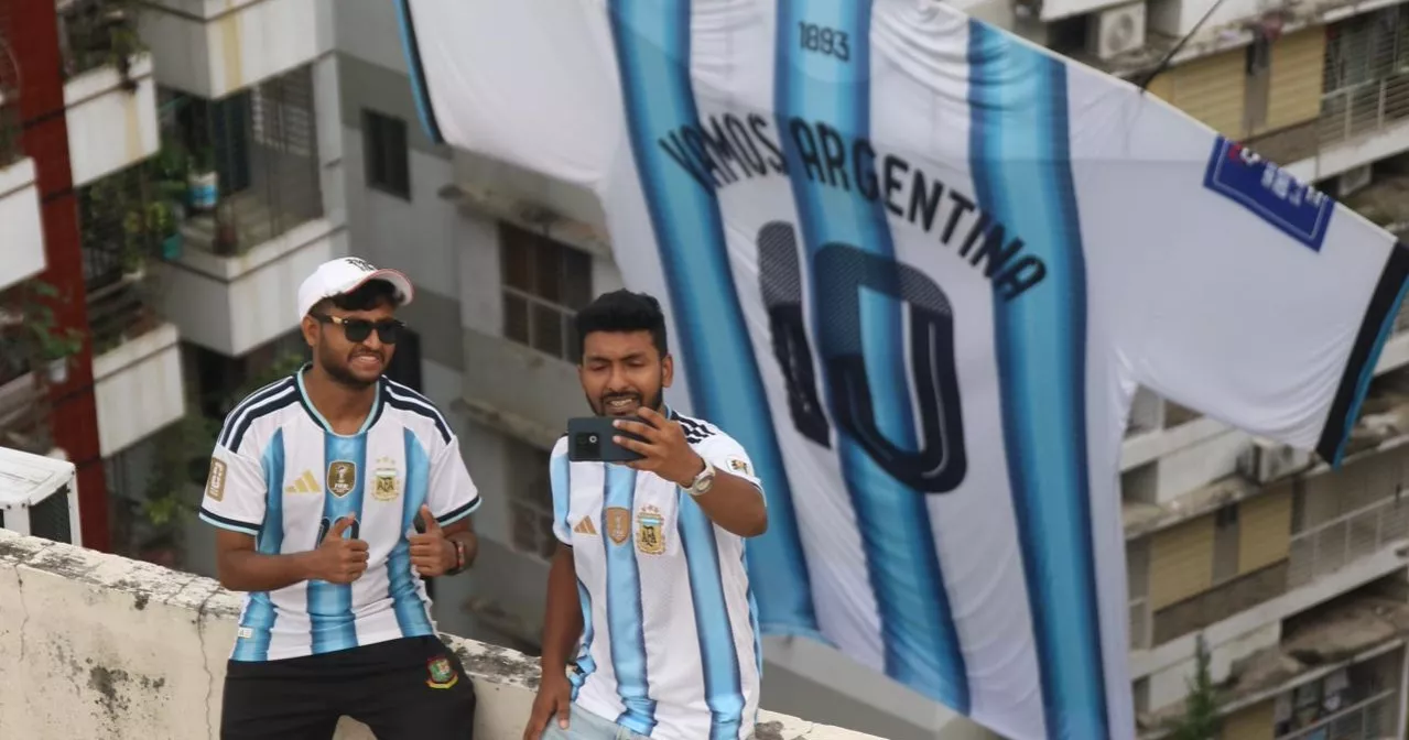 Giant Argentina jersey adorns Mirpur as Messi fever grips fans