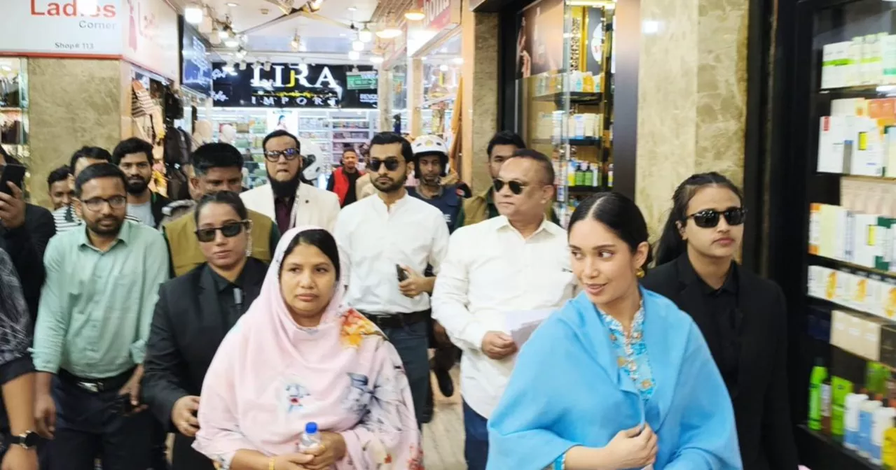 Zaima goes door to door in Dhaka-17 campaigning for father