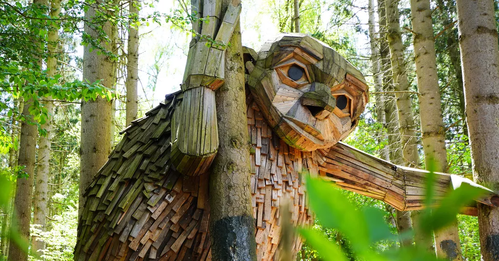 Danish artist Thomas Dambo brings recycled trolls into museum debut in Copenhagen