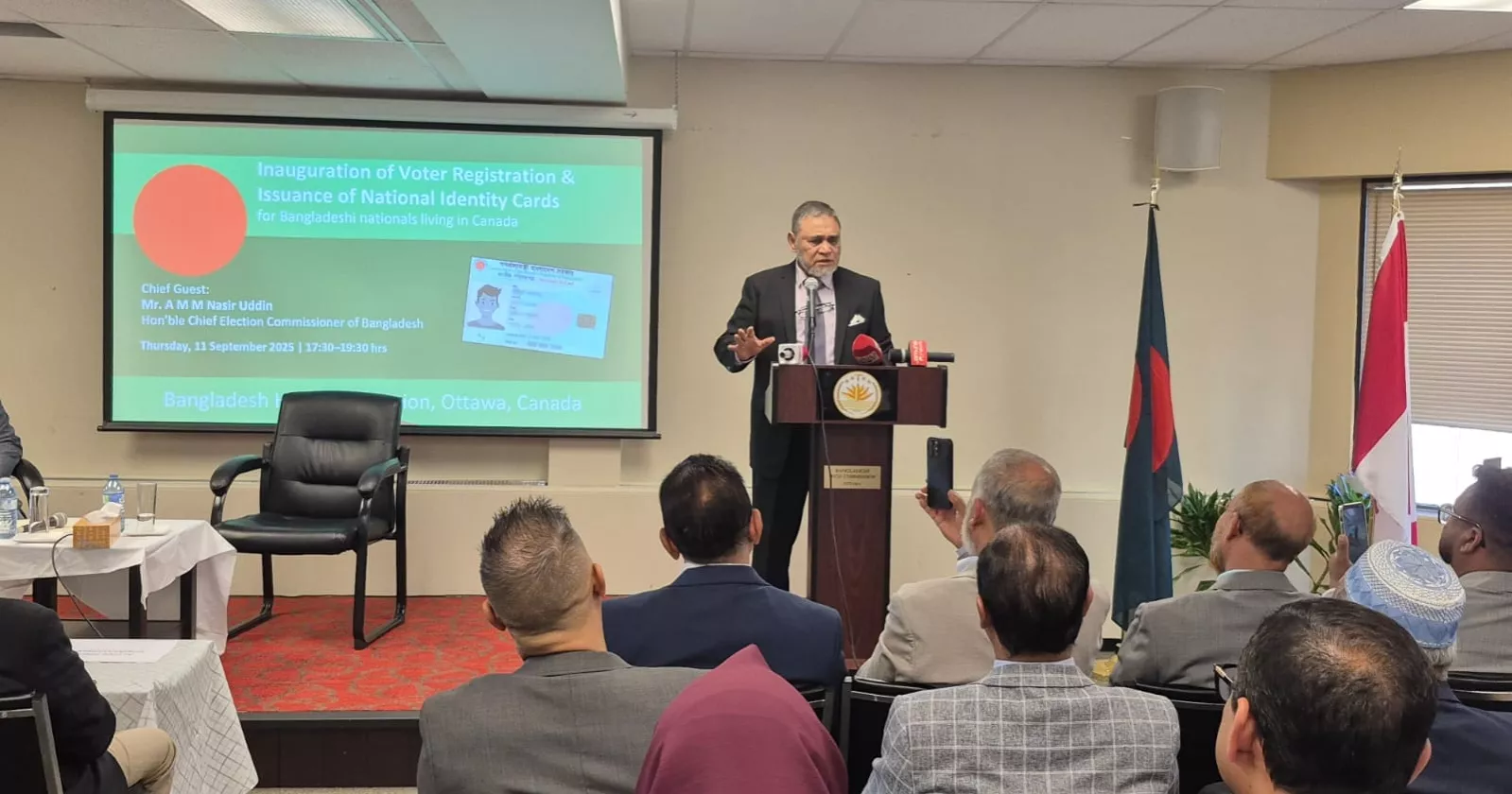 EC launches NID, voter registration services for Bangladeshis in Canada