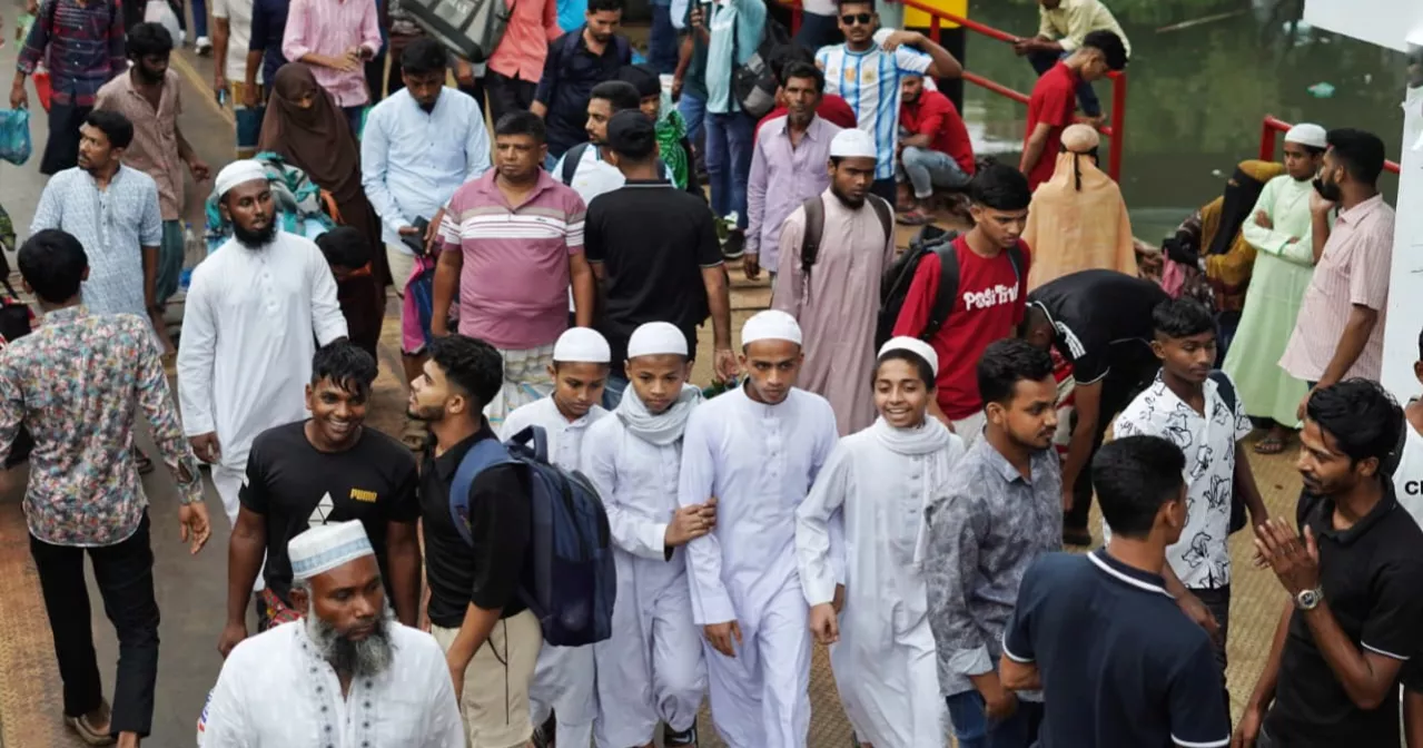 Eid homebound journeys begin amid rain in Dhaka transport hubs