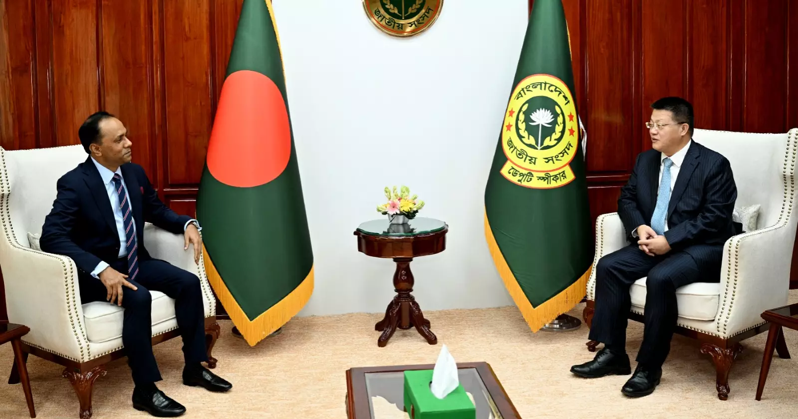 Outgoing Chinese envoy meets Speaker, Deputy Speaker