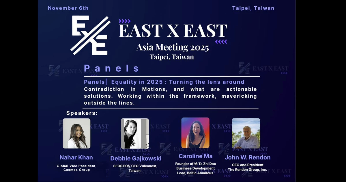 Nahar Khan Represents Cosmos Group at High-Level EAST × EAST Forum in Taipei