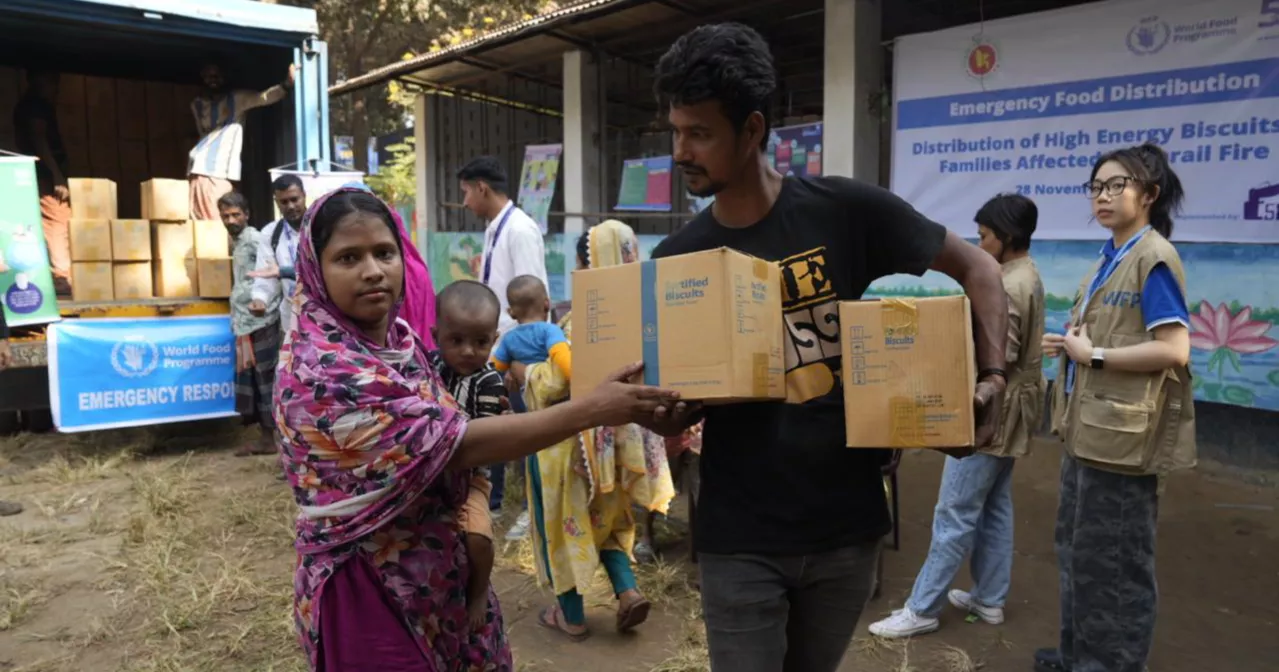 WFP provides emergency food aid to Korail fire-hit families
