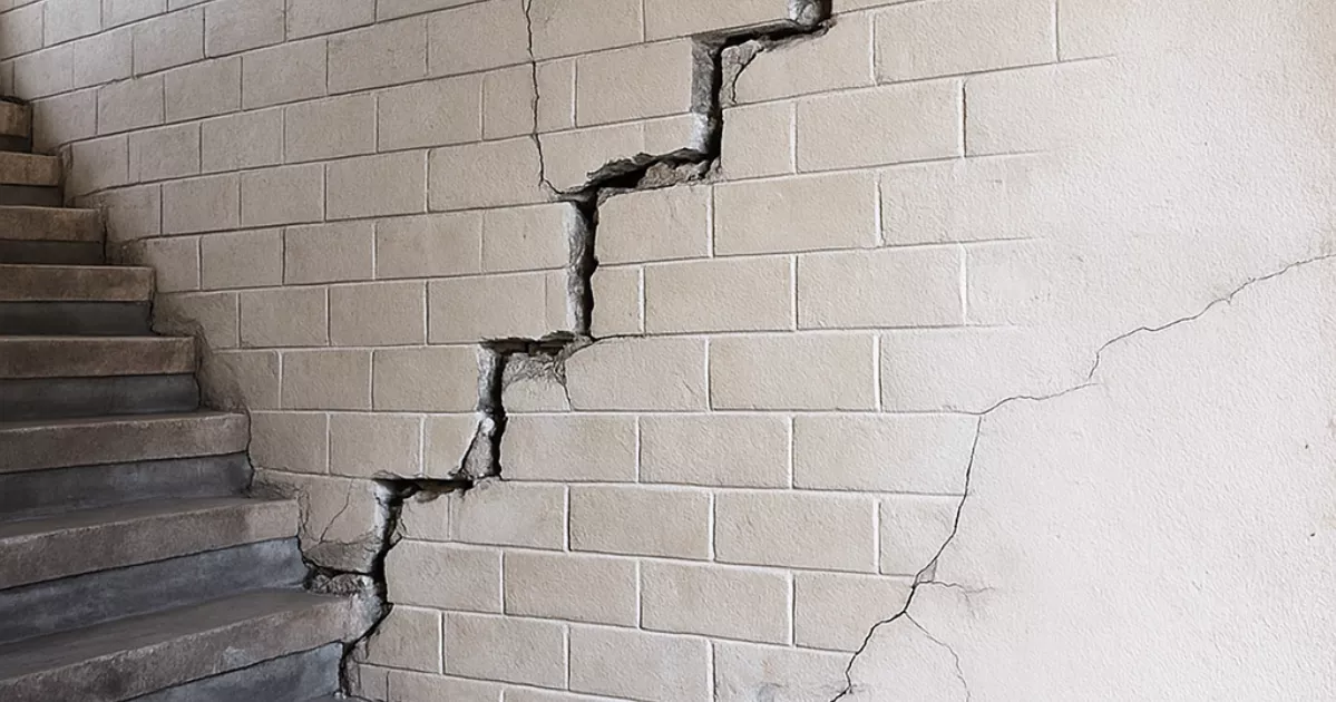 post earthquake cracks diagnosis