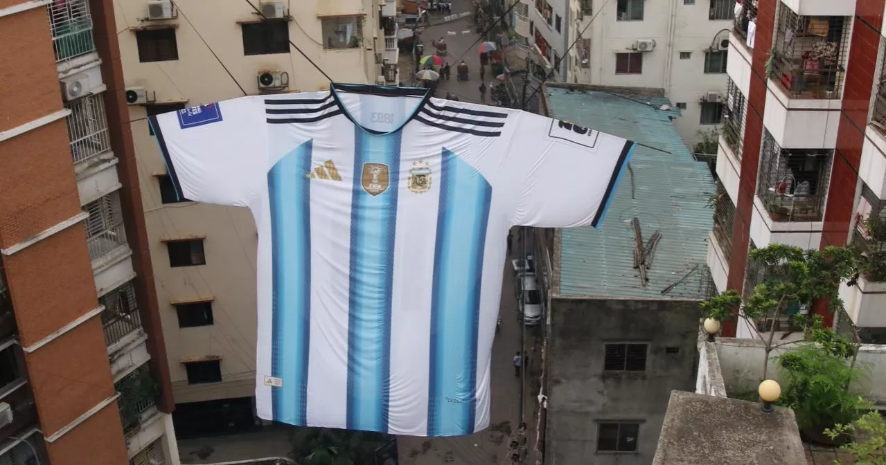 Giant Argentina jersey adorns Mirpur as Messi fever grips fans