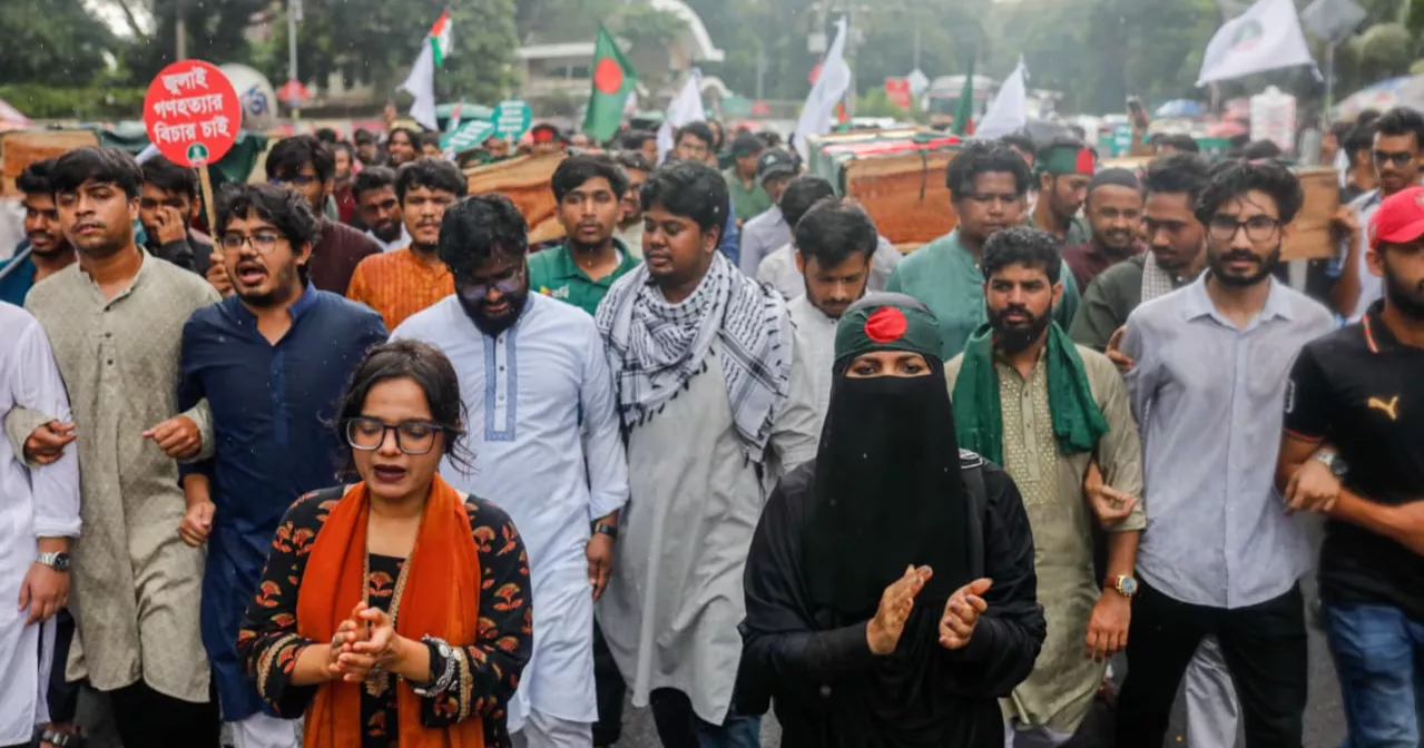 Jatiya Chhatra Shakti holds coffin procession demanding justice for July victims