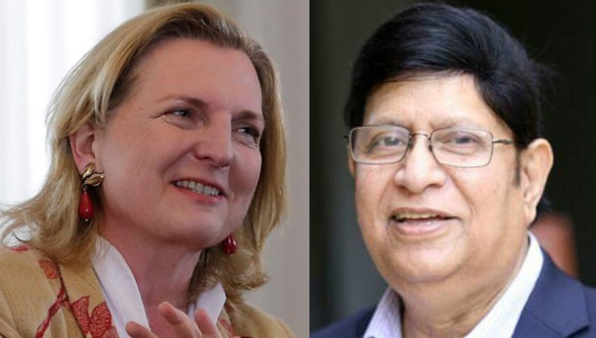 Austrian FM greets Dr Momen