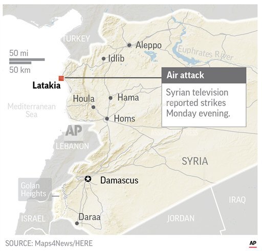 Syrian TV says Israeli strikes hit state company, 10 injured