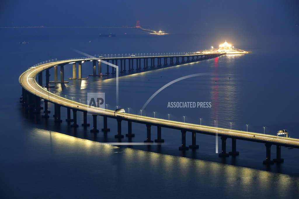 China opens mega-bridge linking Hong Kong to mainland