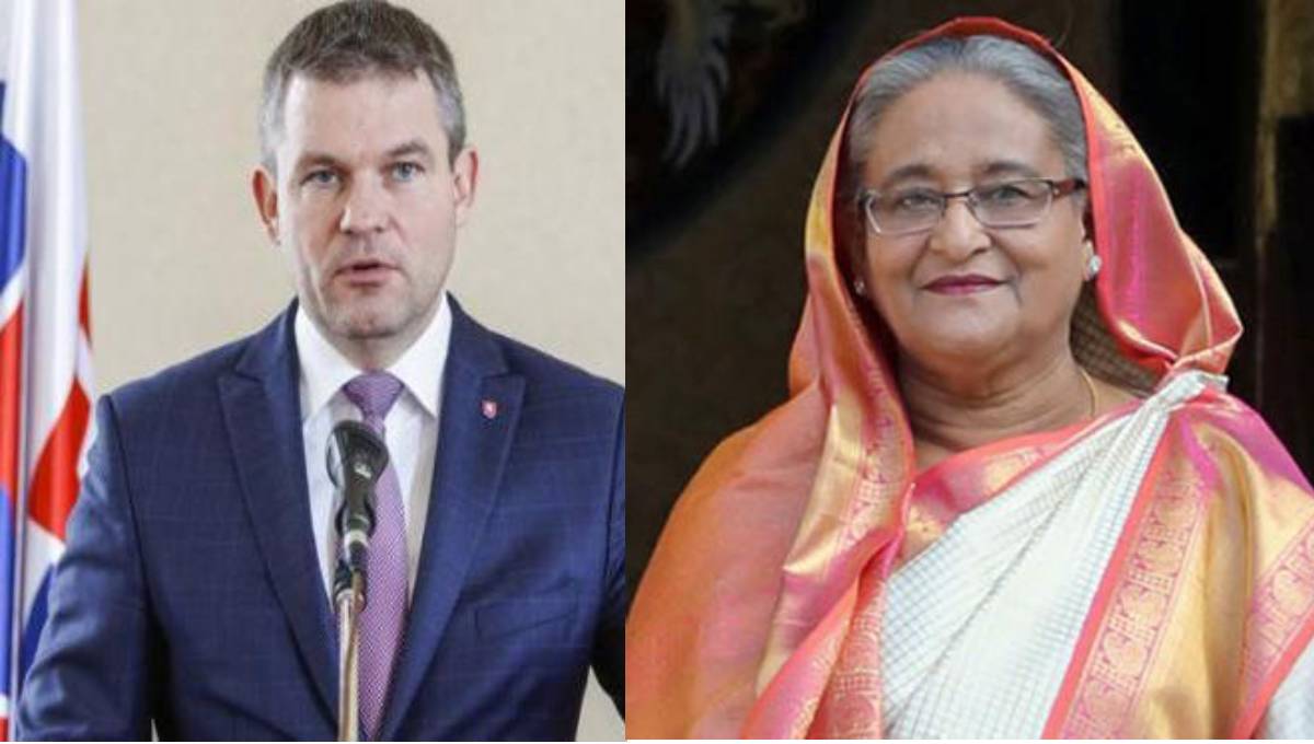 Slovak PM greets Hasina
