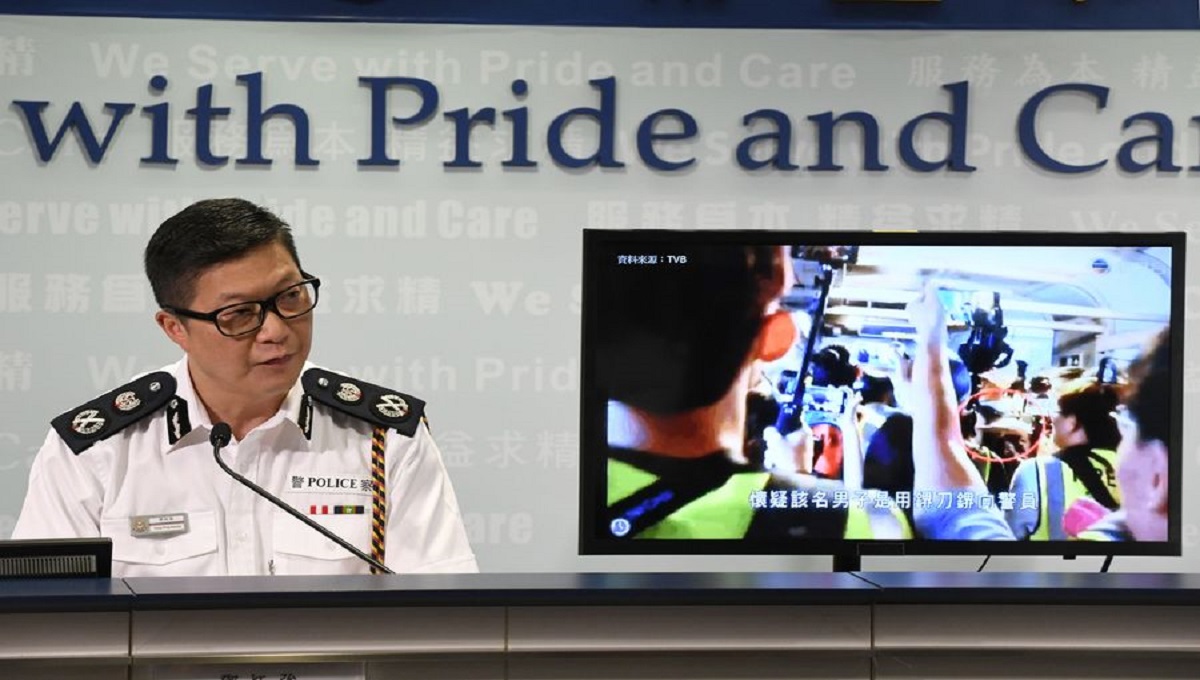 Officer slashed in neck by rioter still in ICU: Hong Kong police