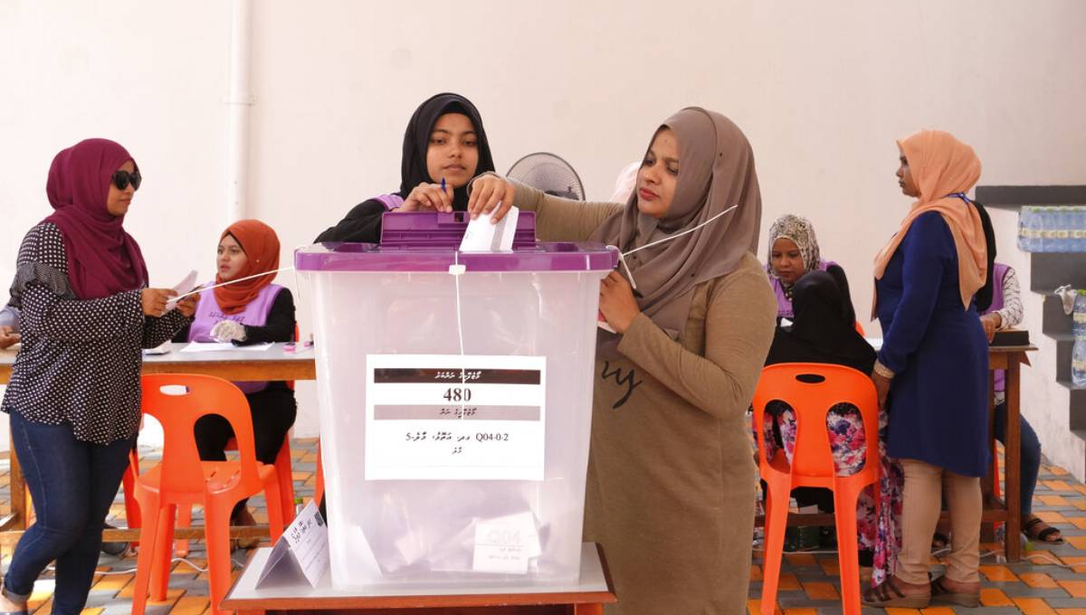 Maldives leader celebrates victory in parliamentary election