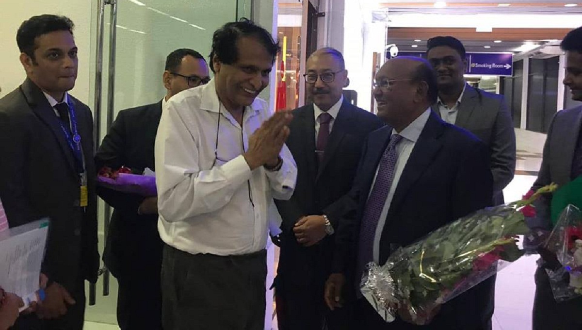 Indian Minister Suresh Prabhu in city